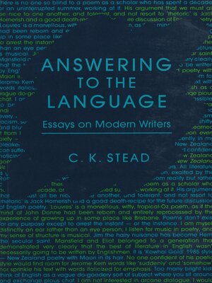 cover image of Answering to the Language